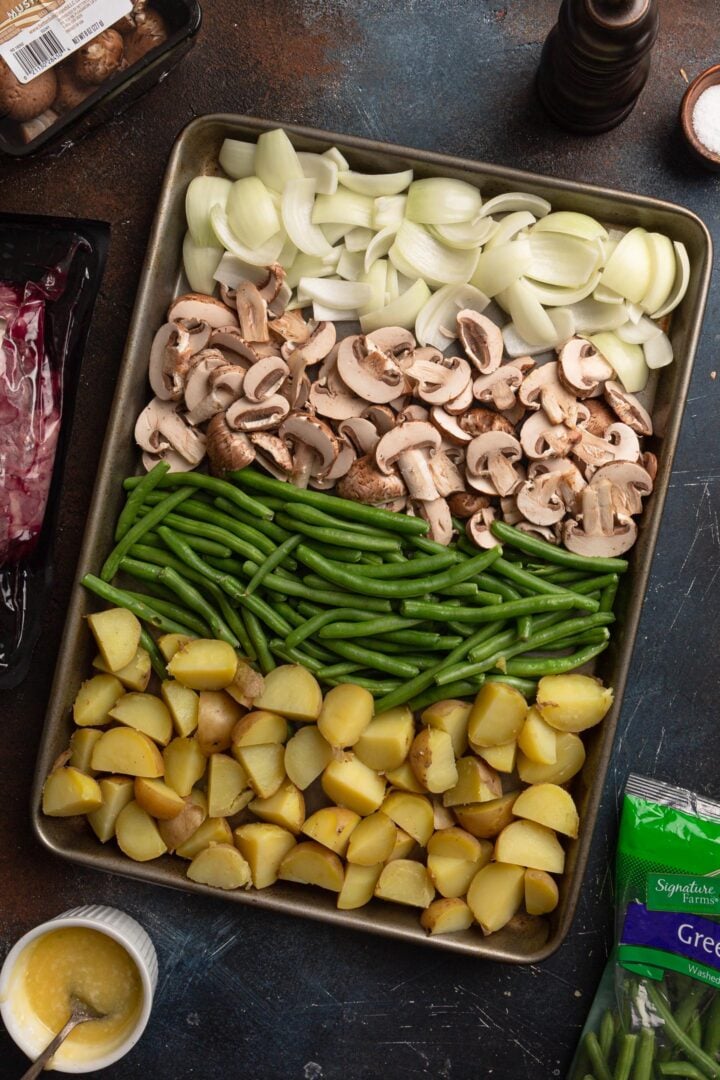 Steak Sheet Pan Dinner - one pan! Recipe - Rachel Cooks®