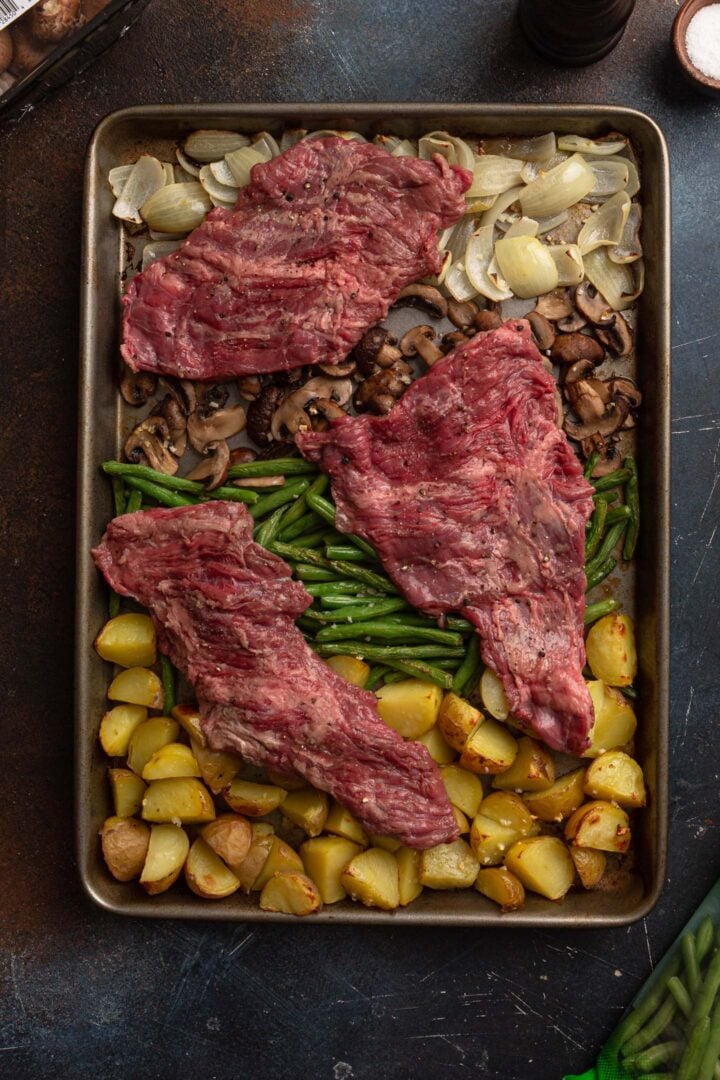 Steak Sheet Pan Dinner - one pan! Recipe - Rachel Cooks®