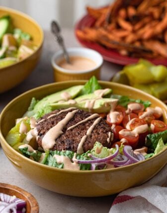 Plant-Based Burger Bowls