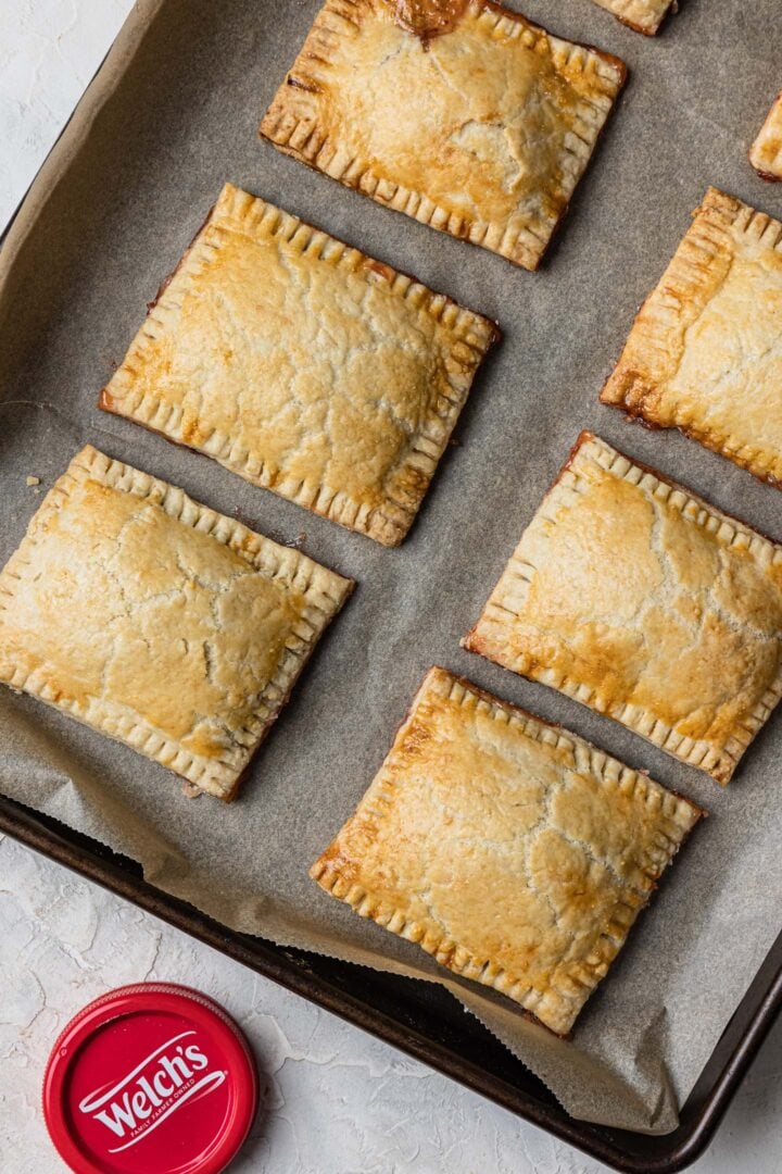 Pop tarts after baking.