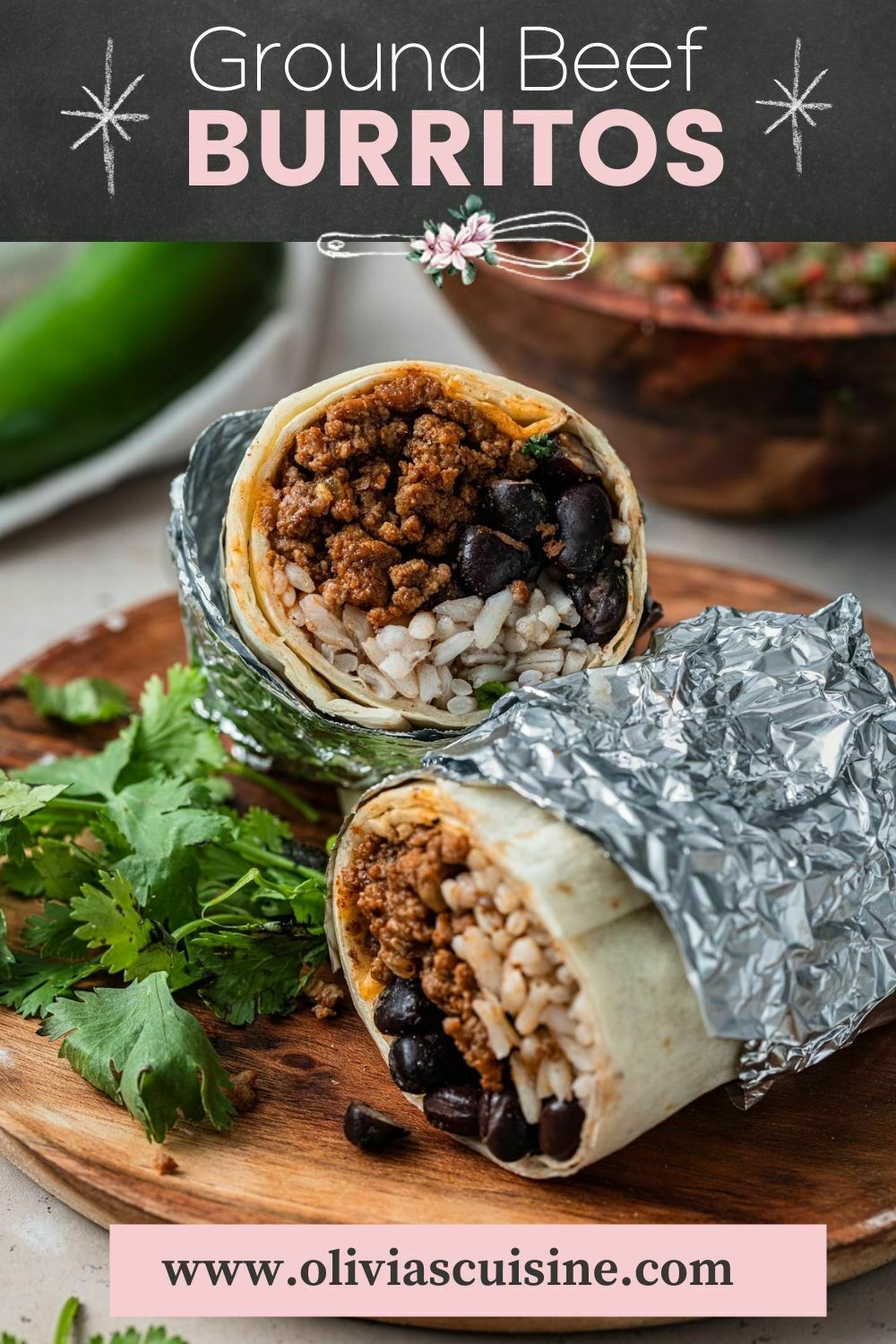 Ground Beef Burritos (with Video) Olivia's Cuisine