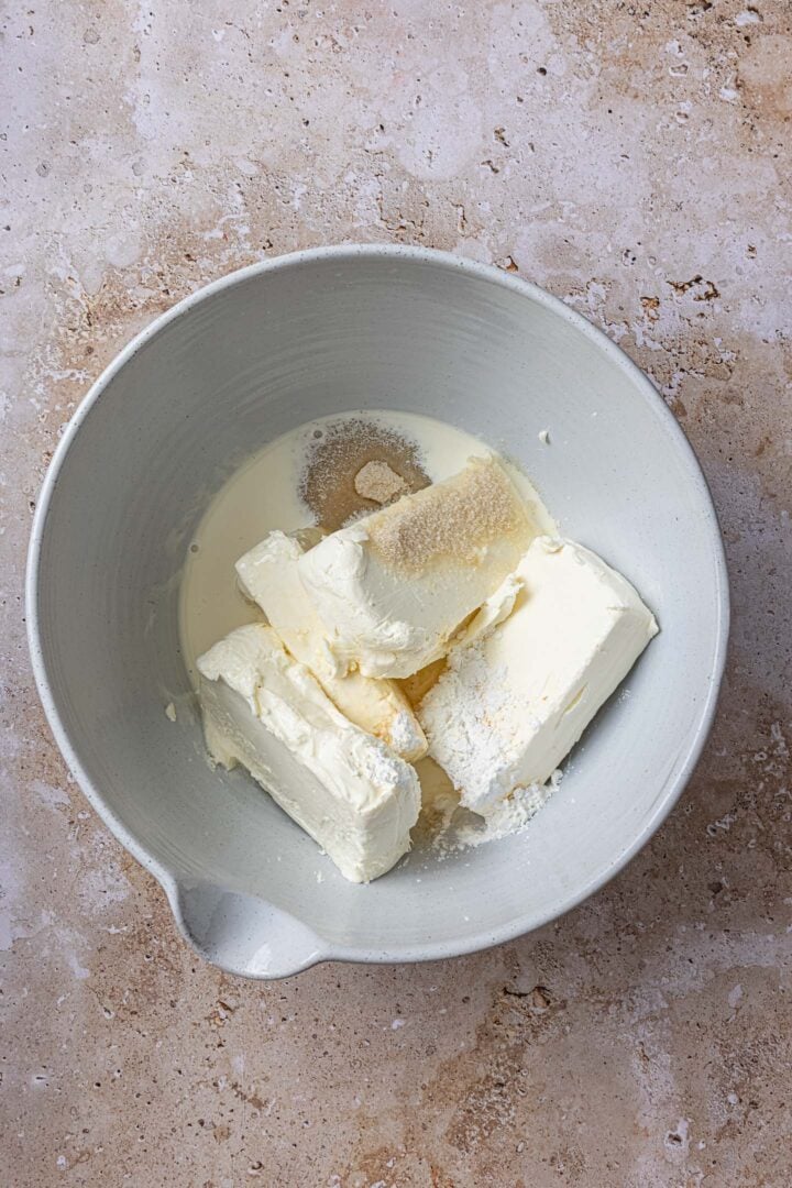 Batter ingredients in a bowl.