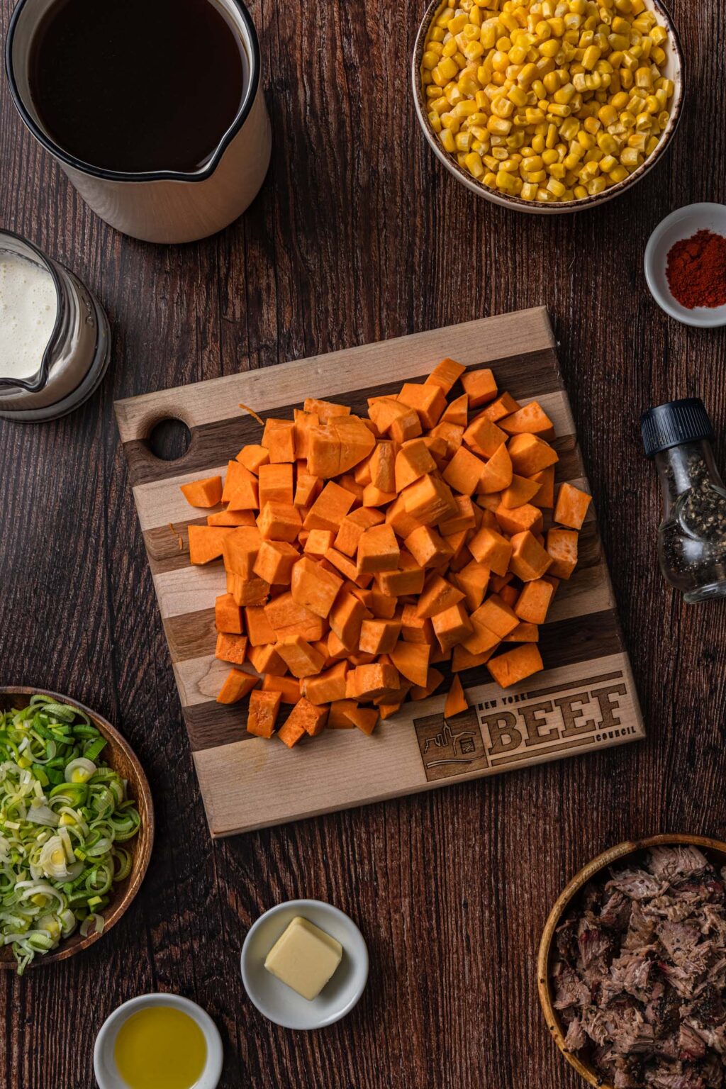 Sweet Potato Chowder with Brisket - Olivia's Cuisine